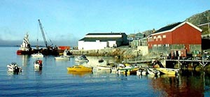 Pontonbro i Arsuk. � Suulut Foto 1998